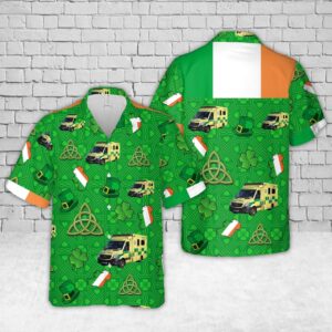 St Patricks Day Hawaiian Shirt, Irish National…