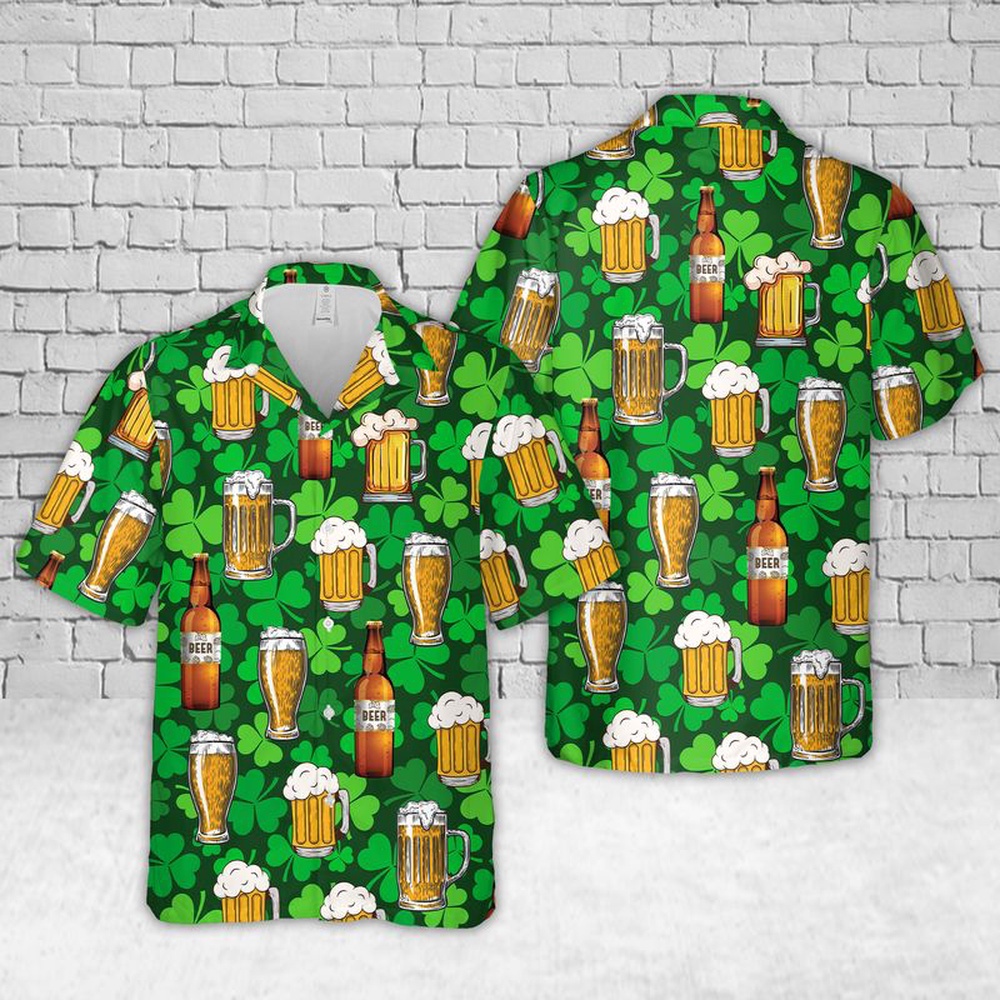 St Patricks Day Hawaiian Shirt, Irish St Patrick’s Day Beer Hawaiian Shirt, Shamrock Hawaiian Shirt St Patricks Day Hawaiian Shirt, Irish St Patrick’s Day Beer Hawaiian Shirt, Shamrock Hawaiian Shirt