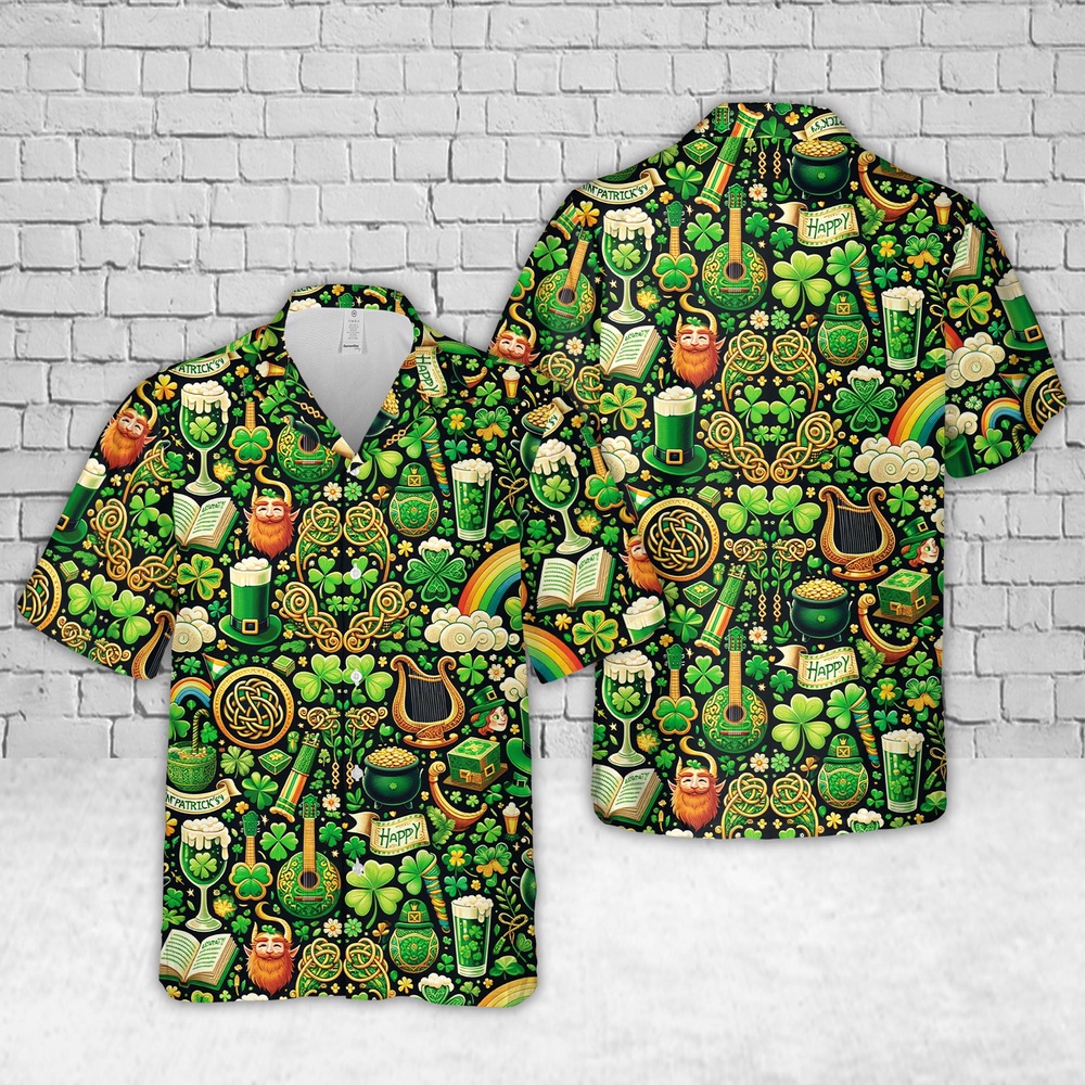 St Patricks Day Hawaiian Shirt, Saint Patrick’s Day Hawaiian Shirt