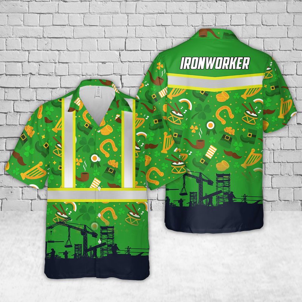 St Patricks Day Hawaiian Shirt, St Patrick’s Day Ironworker Hawaiian Shirts St Patricks Day Hawaiian Shirt, St Patrick’s Day Ironworker Hawaiian Shirts