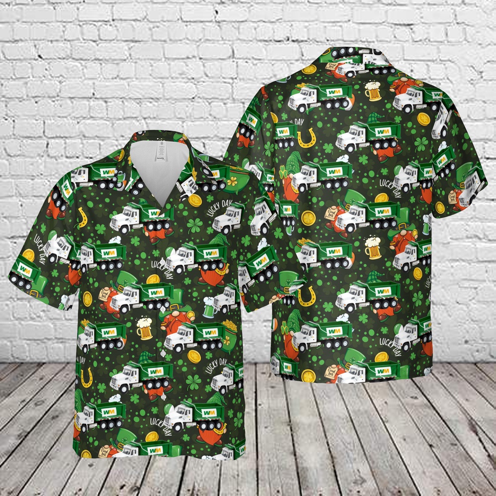 St Patricks Day Hawaiian Shirt, Waste Management Dump Truck St. Patrick’s Day Hawaiian Shirt St Patricks Day Hawaiian Shirt, Waste Management Dump Truck St. Patrick’s Day Hawaiian Shirt