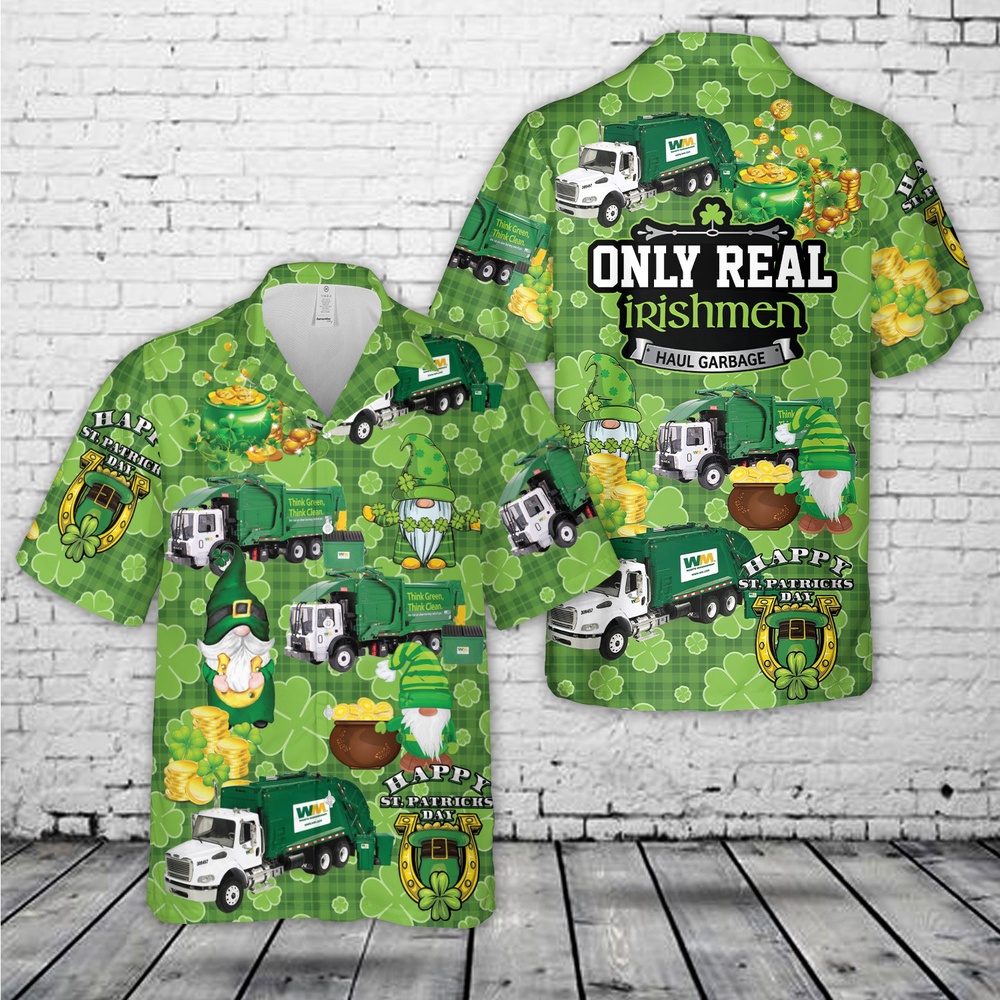 St Patricks Day Hawaiian Shirt, Waste Management St. Patrick’s Day Hawaiian Shirt St Patricks Day Hawaiian Shirt, Waste Management St. Patrick’s Day Hawaiian Shirt