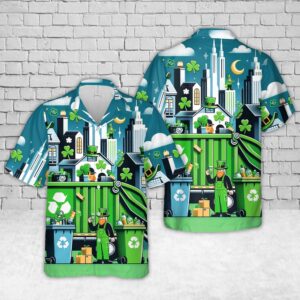 St Patricks Day Hawaiian Shirt, Waste Management…