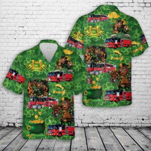 St Patricks Day Hawaiian Shirt, Westborough Fire…