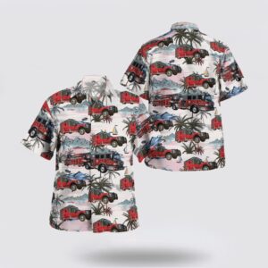 Texas Longhorn Hawaiian Shirt, Bexar County 2 Fire Department, San Antonio, Texas Hawaiian Shirt