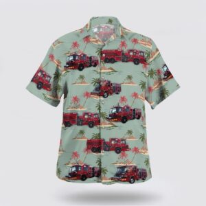 Texas Longhorn Hawaiian Shirt, Cy-Fair Fire Department, Houston, Texas Hawaiian Shirt