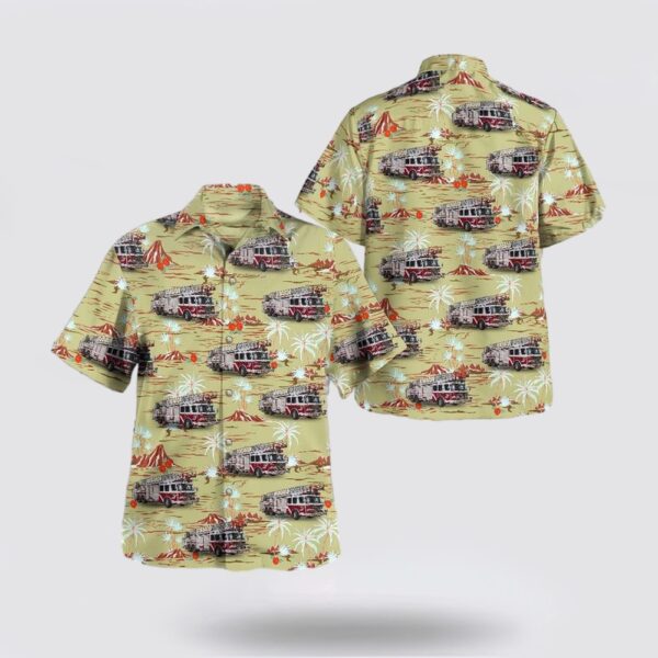 Texas Longhorn Hawaiian Shirt, San Antonio, Texas, San Antonio Fire Department Spare Truck Hawaii Shirt