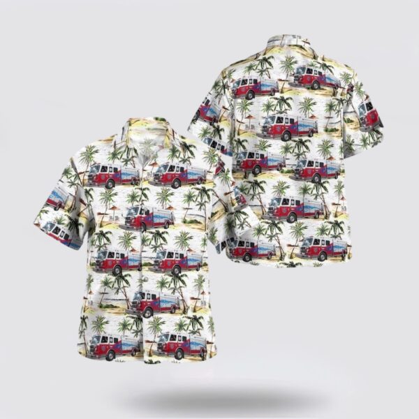 Texas Longhorn Hawaiian Shirt, San Elizario Fire Rescue, San Elizario, Texas Hawaiian Shirt