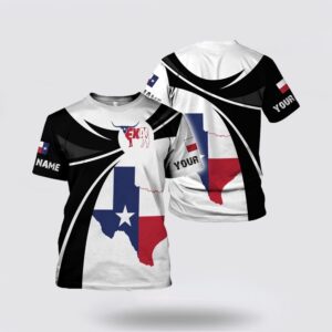 Texas T Shirt Custom Name Texas Flag And Cow Pattern All Over Print T Shirt Texas Longhorns T Shirt 1 kzllvt.jpg