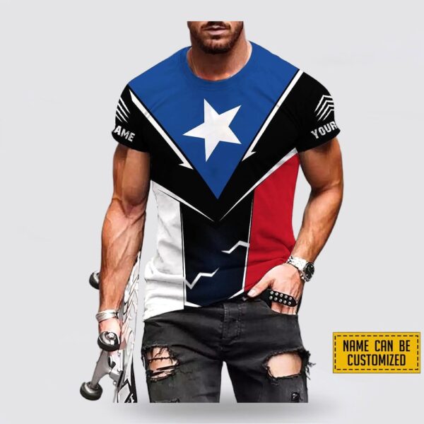 Texas T Shirt, Personalized Texas Flag Pattern All Over Print T-Shirt, Texas Longhorns T Shirt