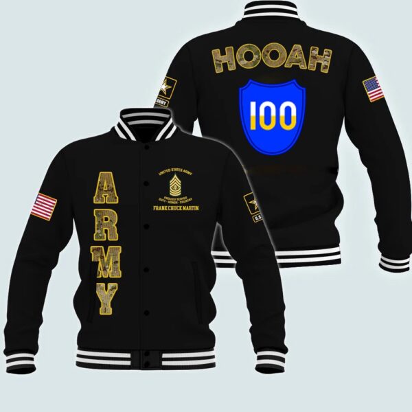 US Army Jackets, Army Veteran 100th INFANTRY DIVISION Custom Jacket Proudly Served, Army Jackets, Military Jacket Men