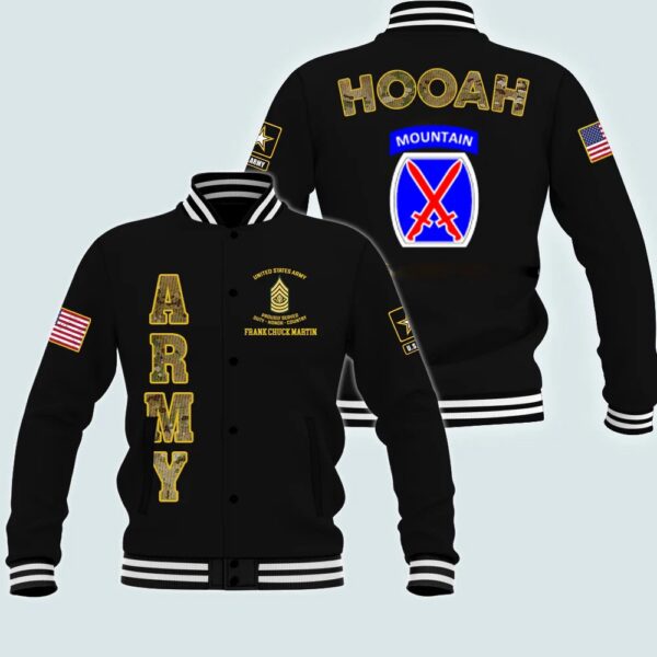 US Army Jackets, Army Veteran 10TH INFANTRY DIVISION Custom Jacket Proudly Served, Army Jackets, Military Jacket Men