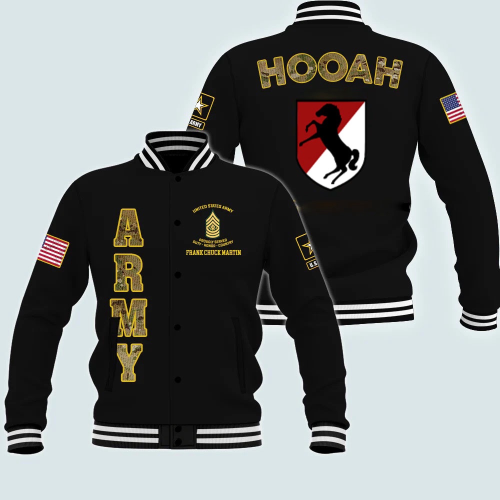 US Army Jackets, Army Veteran 11TH ARMORED CAVALRY REGIMENT Custom Jacket Proudly Served, Army Jackets, Military Jacket Men