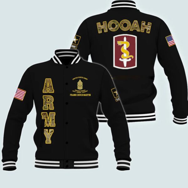 US Army Jackets, Army Veteran 30th Medical Brigade CSIB Custom Jacket Proudly Served, Army Jackets, Military Jacket Men