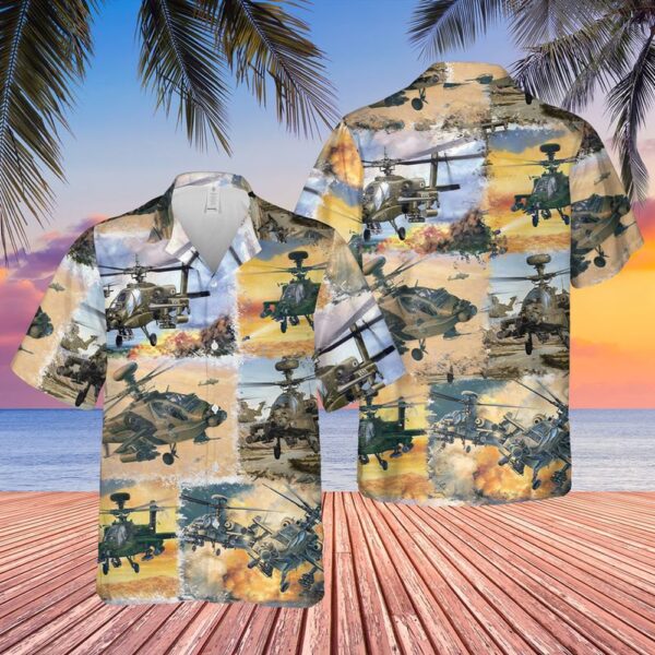 Us Army Hawaiian Shirt, Army Boeing AH-64 Apache Hawaiian Shirt