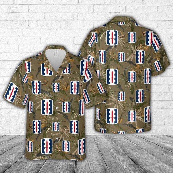 Us Army Hawaiian Shirt, US Army 120th Infantry Brigade Hawaiian Shirt