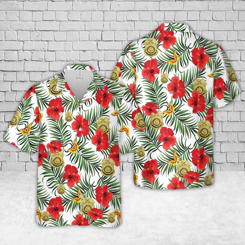 Us Army Hawaiian Shirt, US Army Criminal Investigation Command (USACIDC) Emblem Hawaiian Shirt