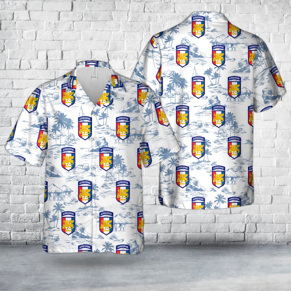 Us Army Hawaiian Shirt, US Army D Battery, 1-509th ABCT Southern European Task Force (SETAF) Hawaiian Shirt