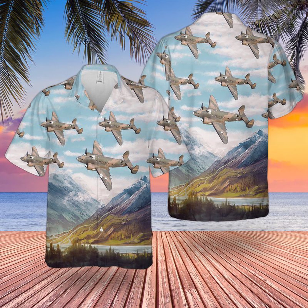 Us Army Hawaiian Shirt, US Army Lockheed A-29-LO Hudson Hawaiian Shirt Us Army Hawaiian Shirt, US Army Lockheed A-29-LO Hudson Hawaiian Shirt