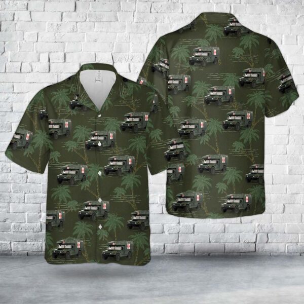 Us Army Hawaiian Shirt, US Army National Guard Humvee Military M997A3 Ambulance 2018 Hawaiian Shirt