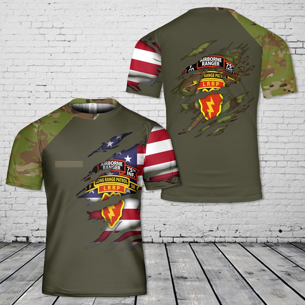 Us Army T Shirt, Personalized US Army 25th Infantry Ranger Long Range Patrol T-Shirt 3D