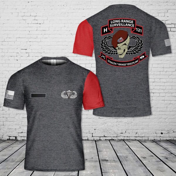 Us Army T Shirt, Personalized US Army H121 Long Range Surveillance T-Shirt 3D
