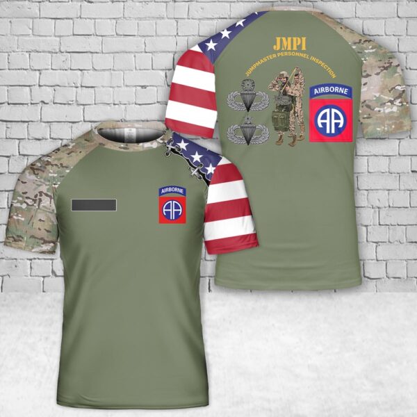 Us Army T Shirt, Personalized US Army JumpMaster Personnel Inspection (JMPI) 82nd Airborne Div T-Shirt 3D
