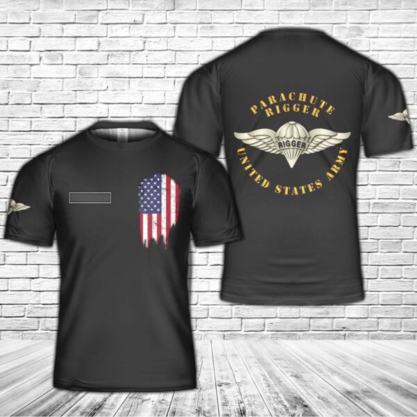 Us Army T Shirt, Personalized US Army Parachute Rigger 82nd Abn Div T-Shirt 3D
