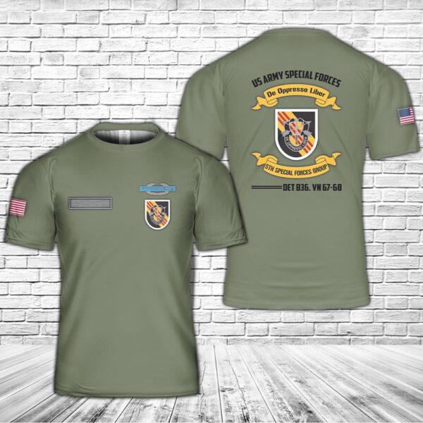 Us Army T Shirt, Personalized US Army Special 5th Special Forces Group (5th SFG)(A) T-Shirt 3D