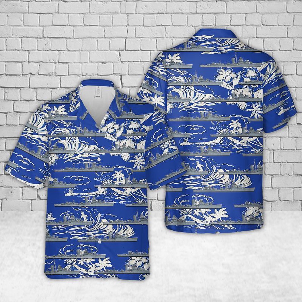 Us Navy Hawaiian Shirt, USS Sterett ( DD-407) US Navy Ship Reunions Hawaiian Shirt, Military Aloha Shirt