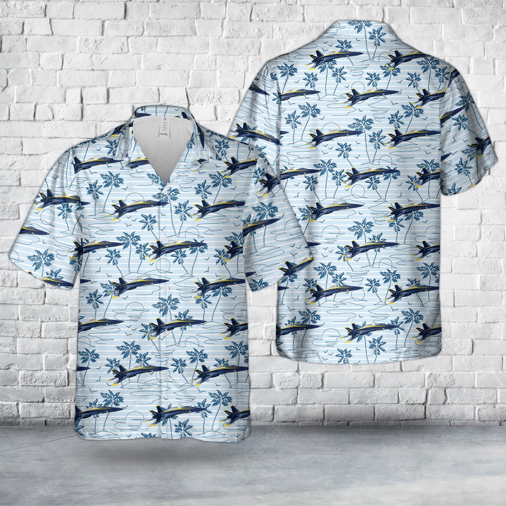 Us Navy Hawaiian Shirt, US Navy Blue Angels #5 FA-18E Hawaiian Shirt, Military Aloha Shirt Us Navy Hawaiian Shirt, US Navy Blue Angels #5 FA-18E Hawaiian Shirt, Military Aloha Shirt