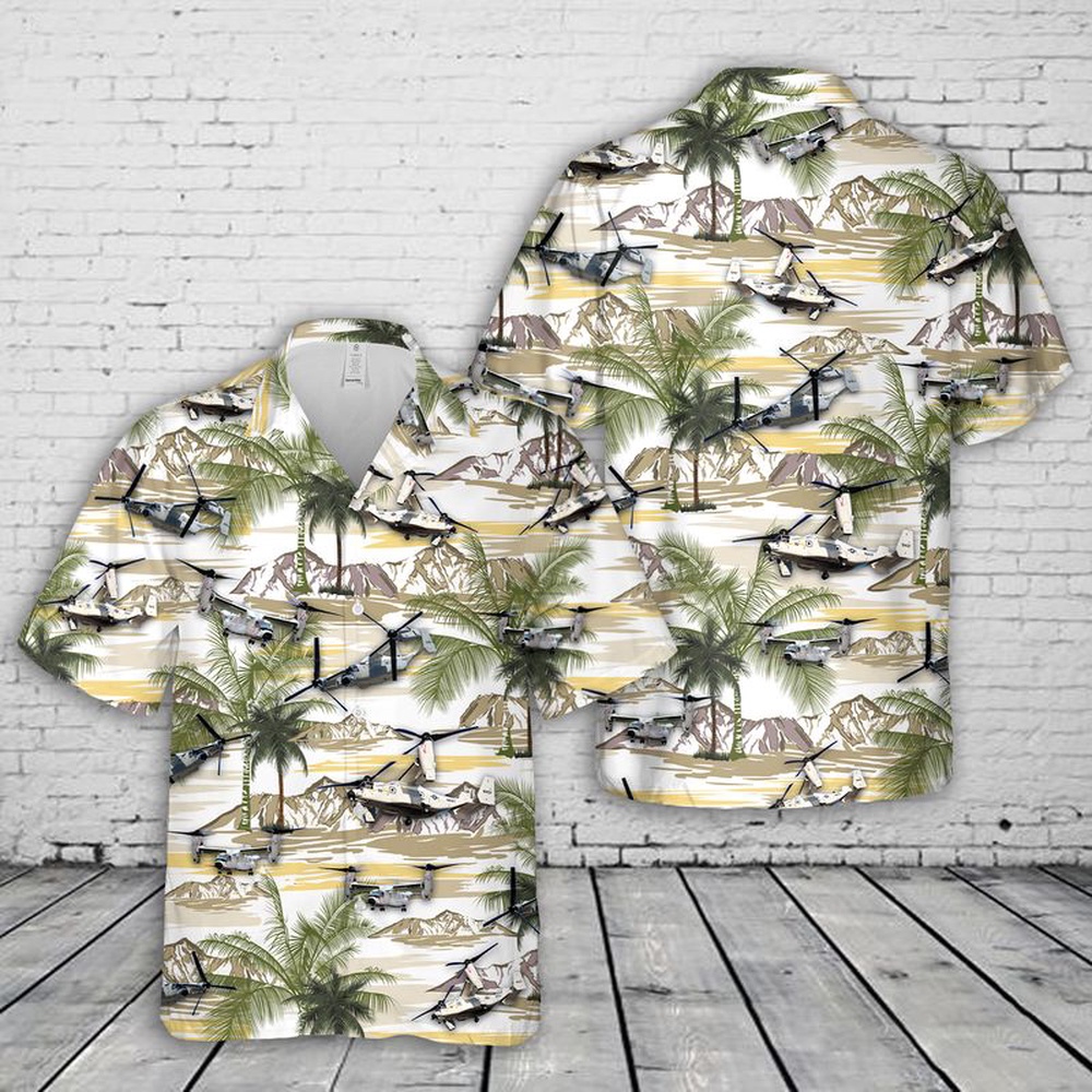 Us Navy Hawaiian Shirt, US Navy CMV-22B Osprey Hawaiian Shirt, Military Aloha Shirt