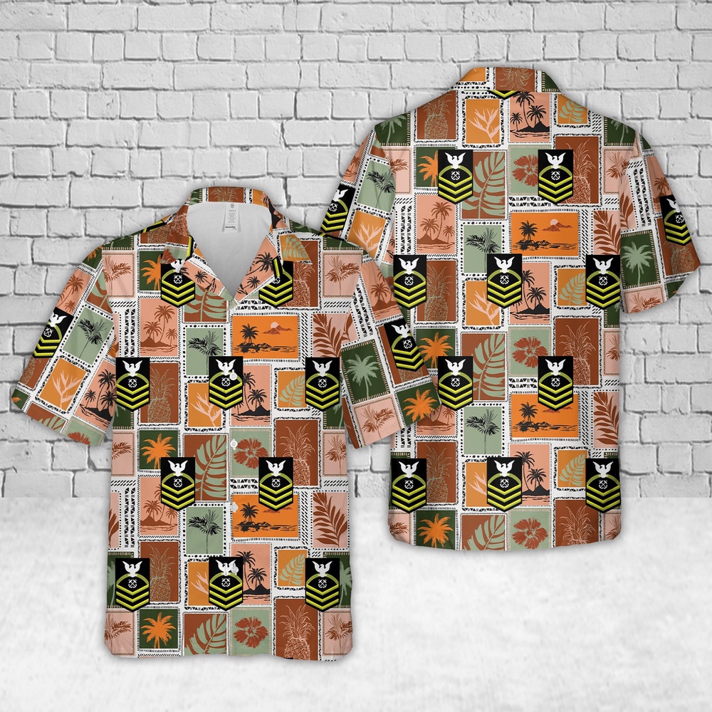 Us Navy Hawaiian Shirt, US Navy Chief Petty Officer Rank Hawaiian Shirt, Military Aloha Shirt