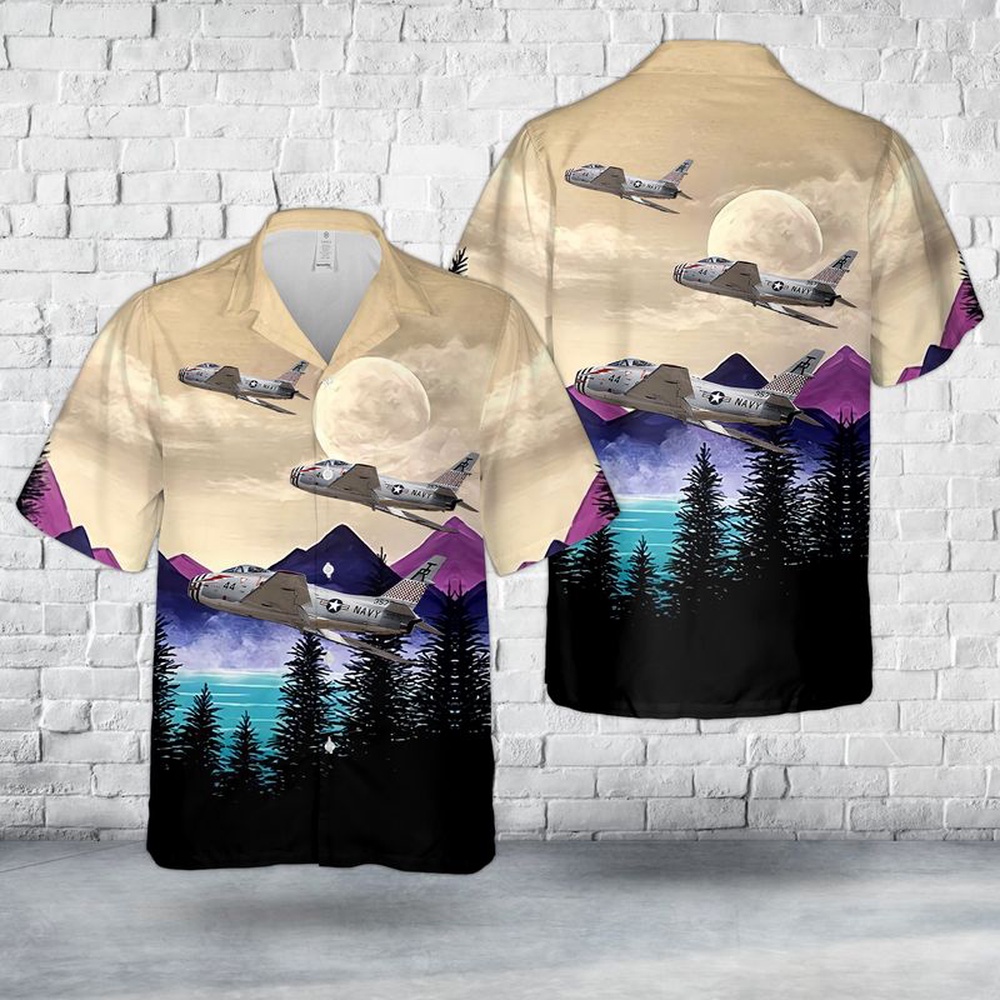 Us Navy Hawaiian Shirt, US Navy North American FJ-4B Fury Hawaiian Shirt, Military Aloha Shirt Us Navy Hawaiian Shirt, US Navy North American FJ-4B Fury Hawaiian Shirt, Military Aloha Shirt