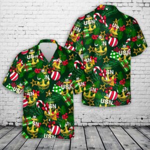 Us Navy Hawaiian Shirt, US Navy Senior…