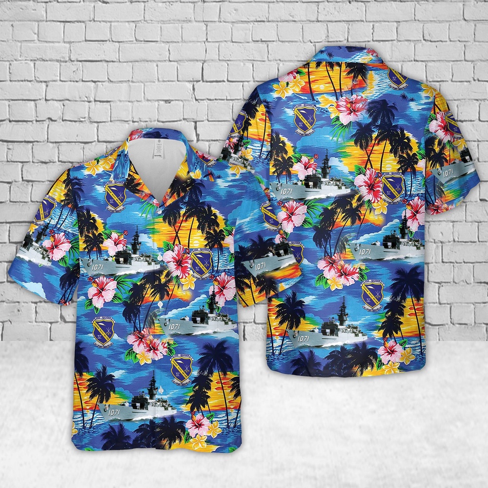 Us Navy Hawaiian Shirt, US Navy USS Badger (FF-1071) Hawaiian Shirt, Military Aloha Shirt Us Navy Hawaiian Shirt, US Navy USS Badger (FF-1071) Hawaiian Shirt, Military Aloha Shirt