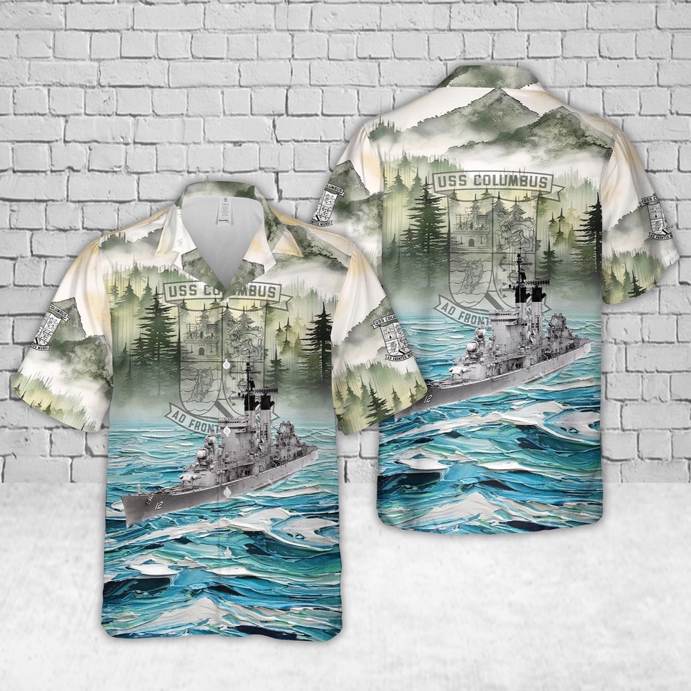 Us Navy Hawaiian Shirt, US Navy USS Columbus (CA-74CG-12) Hawaiian Shirt, Military Aloha Shirt Us Navy Hawaiian Shirt, US Navy USS Columbus (CA-74CG-12) Hawaiian Shirt, Military Aloha Shirt