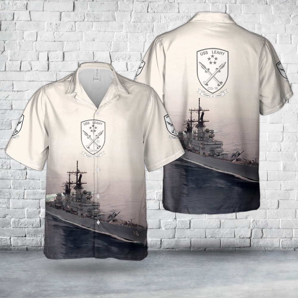 Us Navy Hawaiian Shirt, US Navy USS Leahy (DLGCG-16) Leahy-class cruiser Hawaiian Shirt, Military Aloha Shirt Us Navy Hawaiian Shirt, US Navy USS Leahy (DLGCG-16) Leahy-class cruiser Hawaiian Shirt, Military Aloha Shirt
