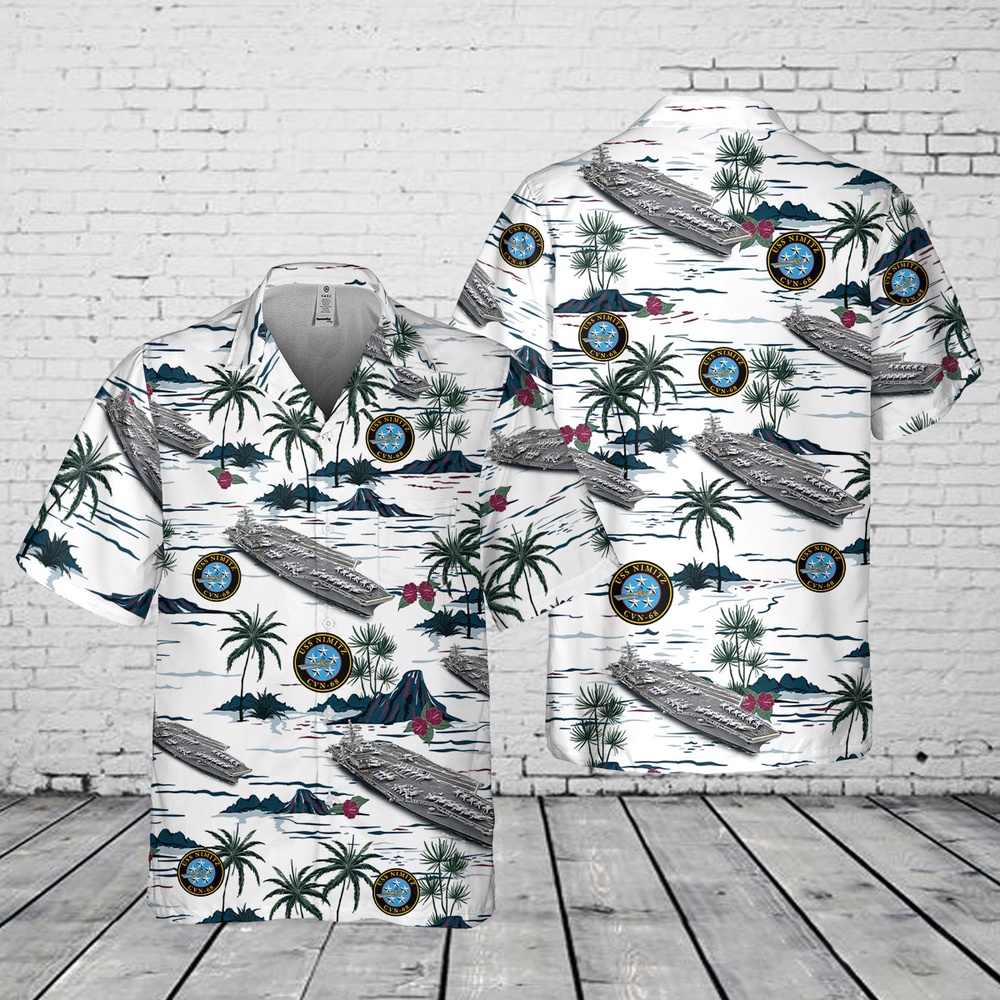 Us Navy Hawaiian Shirt, US Navy USS Nimitz (CVN-68) Pocket Hawaiian Shirt, Military Aloha Shirt Us Navy Hawaiian Shirt, US Navy USS Nimitz (CVN-68) Pocket Hawaiian Shirt, Military Aloha Shirt