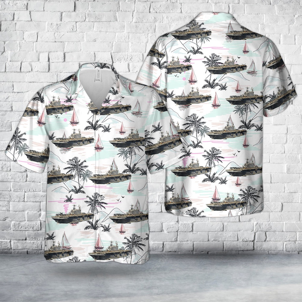 Us Navy Hawaiian Shirt, US Navy USS Peleliu LHA-5 Amphibious Assault Ship Hawaiian Shirt, Military Aloha Shirt Us Navy Hawaiian Shirt, US Navy USS Peleliu LHA-5 Amphibious Assault Ship Hawaiian Shirt, Military Aloha Shirt