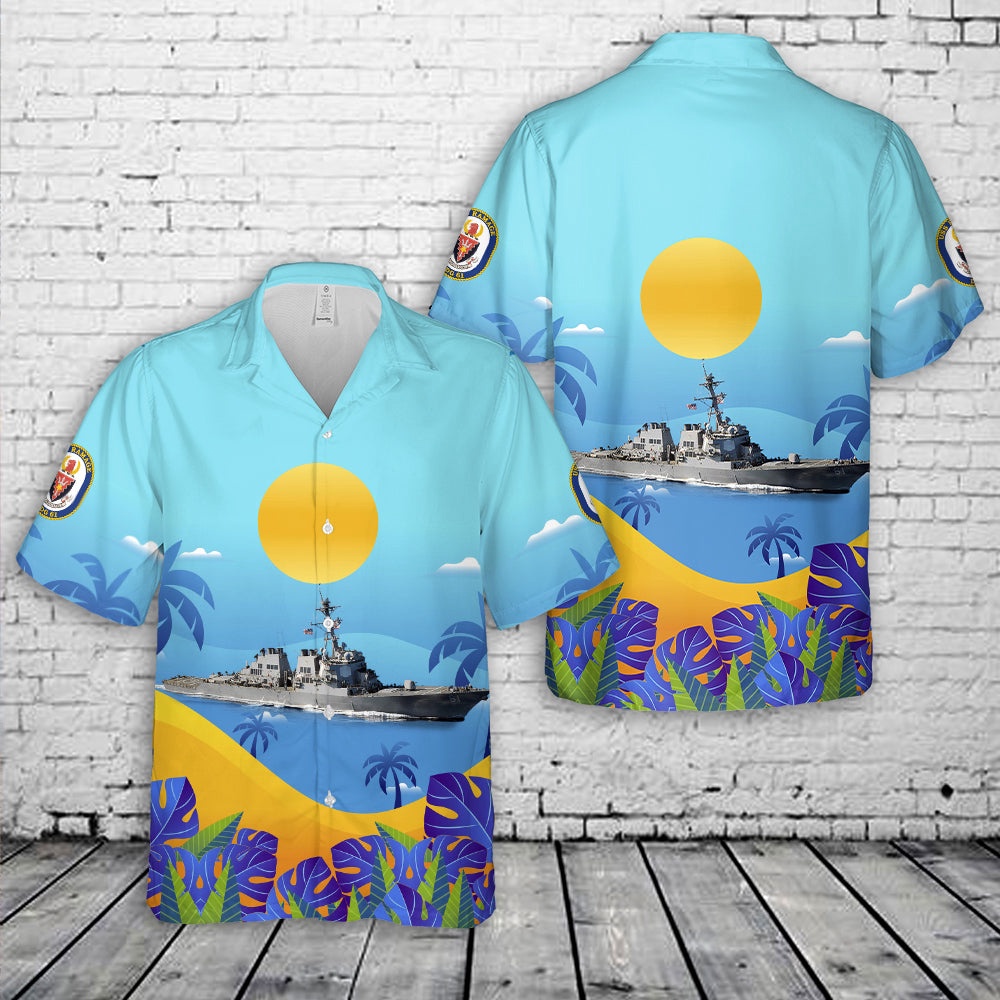 Us Navy Hawaiian Shirt, US Navy USS Ramage (DDG-61) Arleigh Burke-class destroyers Hawaiian Shirt, Military Aloha Shirt Us Navy Hawaiian Shirt, US Navy USS Ramage (DDG-61) Arleigh Burke-class destroyers Hawaiian Shirt, Military Aloha Shirt