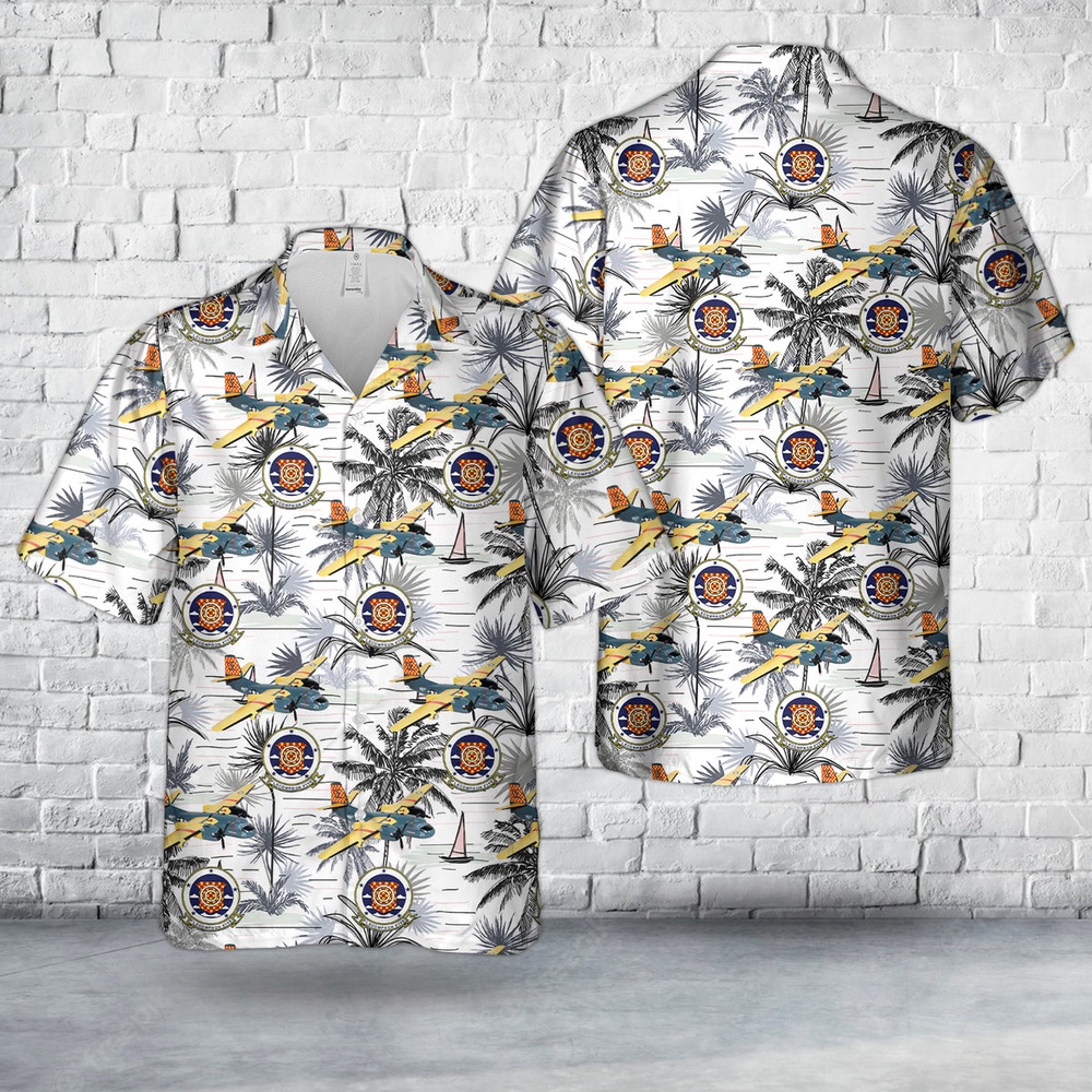 Us Navy Hawaiian Shirt, US Navy VC-5 Checkertails (1971) S-2 Tracker Hawaiian Shirt, Military Aloha Shirt