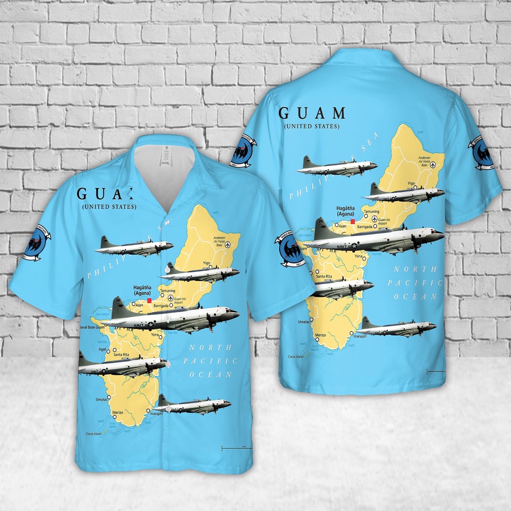 Us Navy Hawaiian Shirt, US Navy VQ-1 Squadron EP-3E Hawaiian Shirt, Military Aloha Shirt