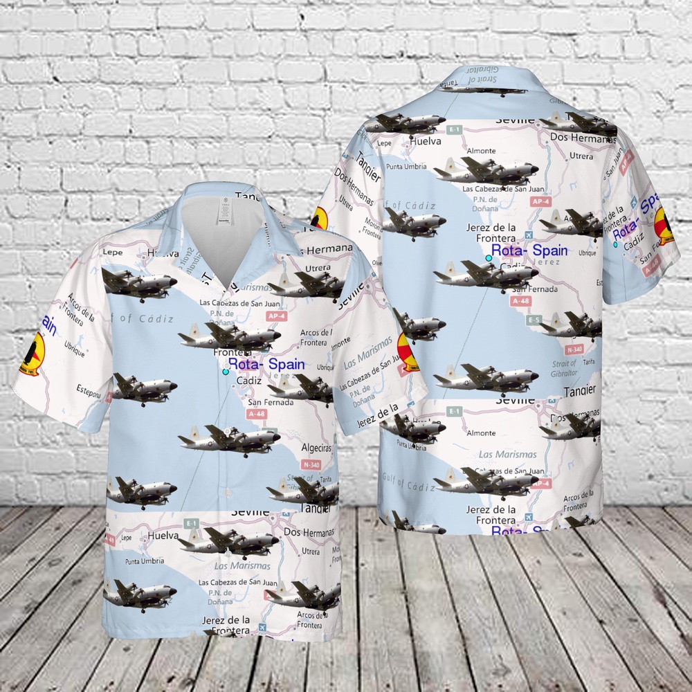 Us Navy Hawaiian Shirt, US Navy VQ-2 Squadron EP-3E aircraft Hawaiian Shirt, Military Aloha Shirt
