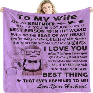 Valentine Blanket, Anniversary Birthday Gift For Wife,…