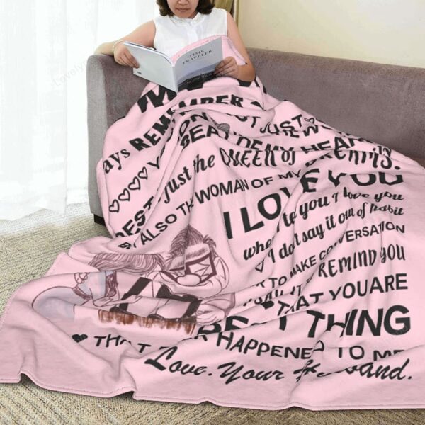 Valentine Blanket, Anniversary Birthday Gift For Wife, To My Wife Blankets From Husband