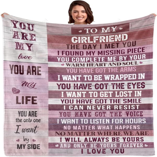 Valentine Blanket, Anniversary Romantic Gifts For Her, Gifts For Girlfriend From Boyfriend