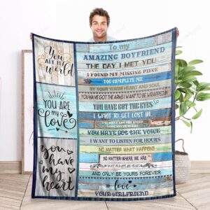 Valentine Blanket, Blanket For Boyfriend, Boyfriend Gifts…