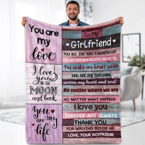 Valentine Blanket, Blanket For Girlfriend, Anniversary Day…