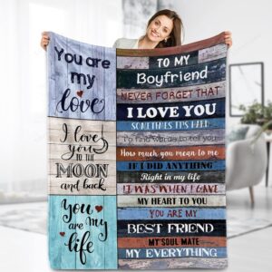 Valentine Blanket, Blanket To My Boyfriend For…